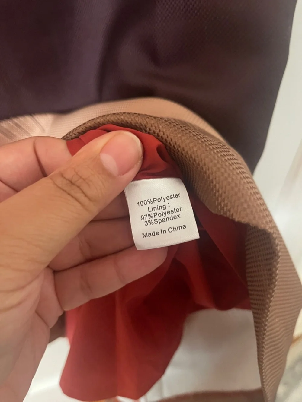 Tuckernuck Sienna Ombre Mini Shift Skirt in Red, Brown & Cream - Picture 10 of 11